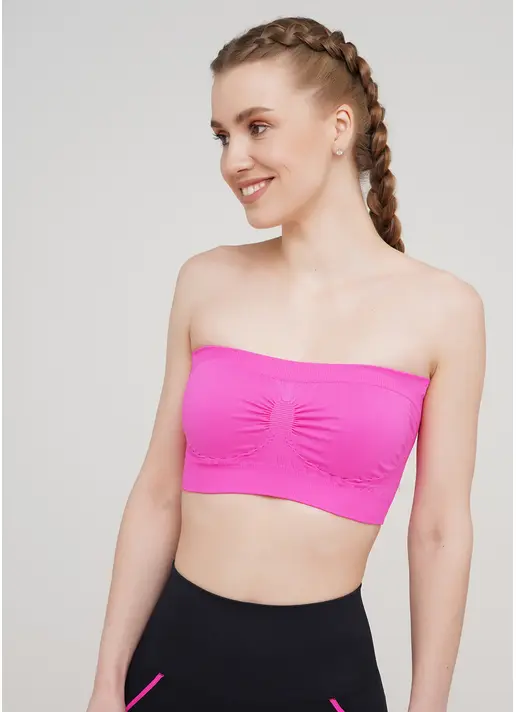 Топ бандо BANDEAU (неоновий рожевий)