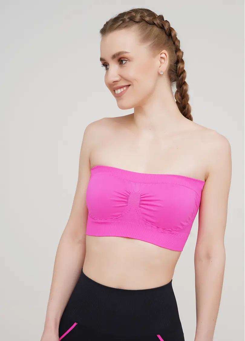 Топ бандо BANDEAU (неоновий рожевий)