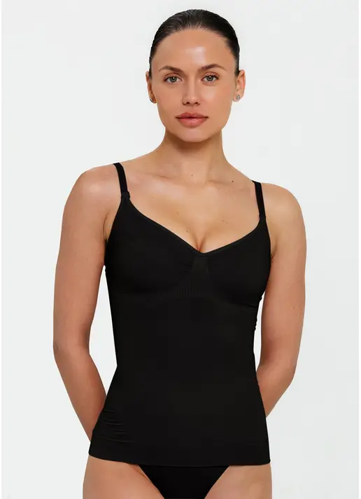 Безшовна майка з легкою корекцією CAMI SHAPEWEAR black (чорний)