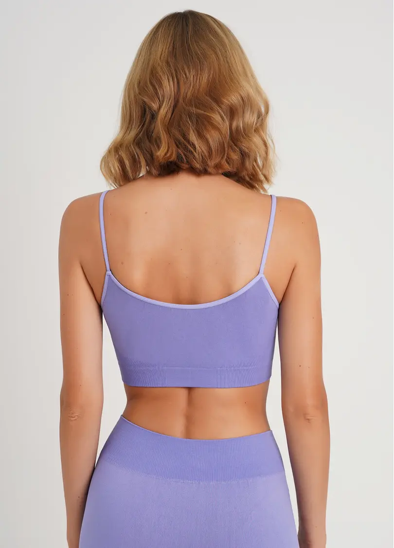Безшовний топ на бретелях CAMI TOP very peri (фіолетовий)
