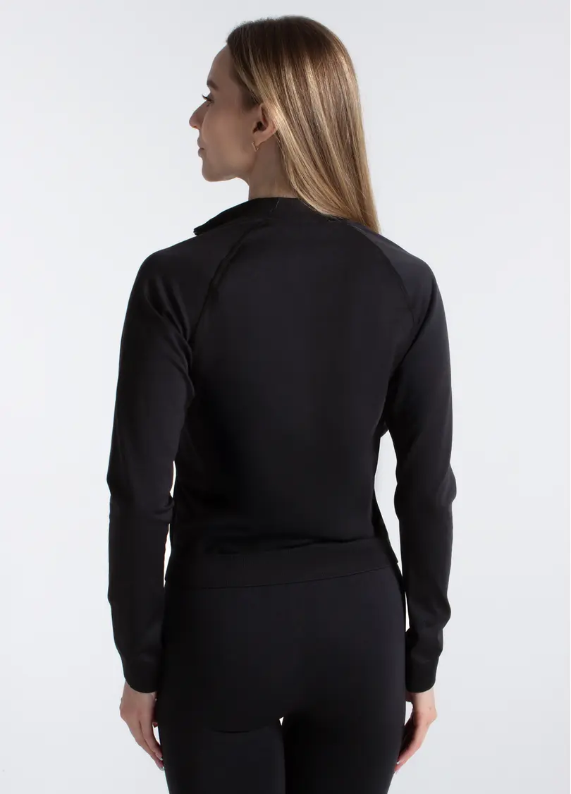 Лонгслів на блискавці JACKET black (чорний)