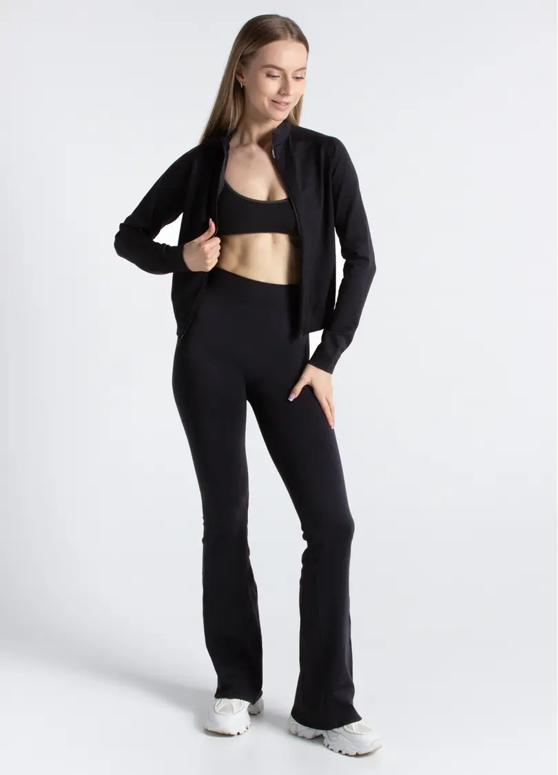 Лонгслів на блискавці JACKET black (чорний)