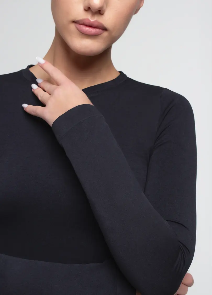 Безшовний лонгслів LONGSLEEVE 01 black (чорний)