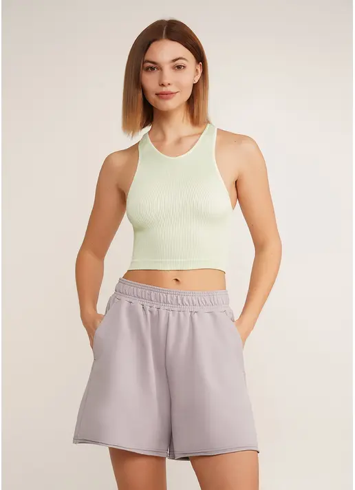 Топ в рубчик з мікрофібри PF HALTER TOP RIB green ash (зелений) Топ в рубчик з мікрофібри PF HALTER TOP RIB green ash (зелений)