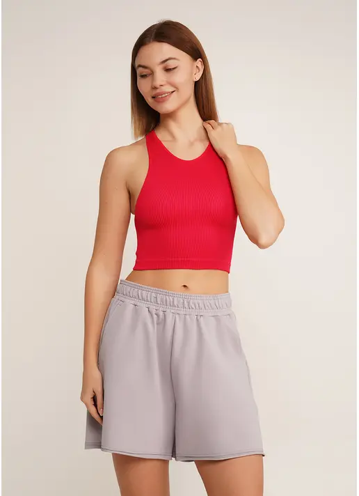 Топ в рубчик з мікрофібри PF HALTER TOP RIB raspberry sorbed (рожевий) Топ в рубчик з мікрофібри PF HALTER TOP RIB raspberry sorbed (рожевий)