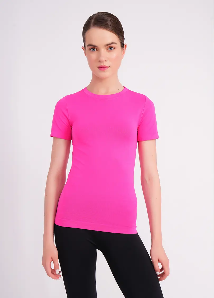 Безшовна футболка T-SHIRT bright pink (рожевий)
