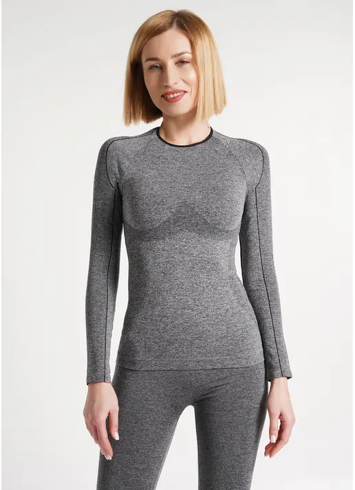 Безшовна термокофта THERMO T-SHIRT MELANGE nero (чорний) Безшовна термокофта THERMO T-SHIRT MELANGE nero (чорний)