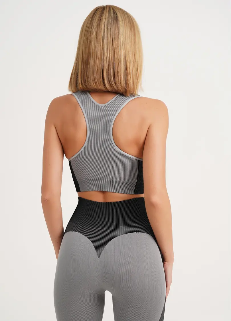 Спортивний топ TOP COLOR BLOCK ultimate grey (сірий)