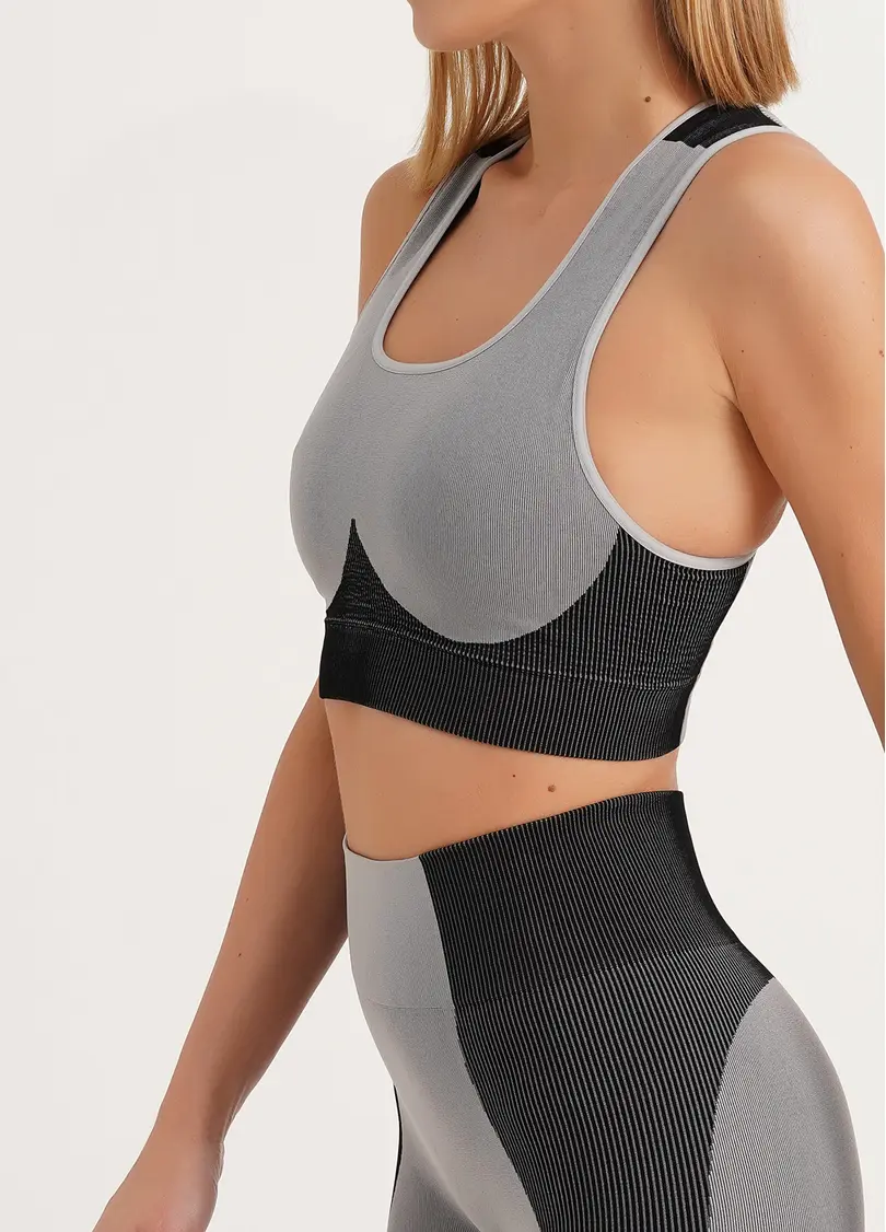 Спортивний топ TOP COLOR BLOCK ultimate grey (сірий)