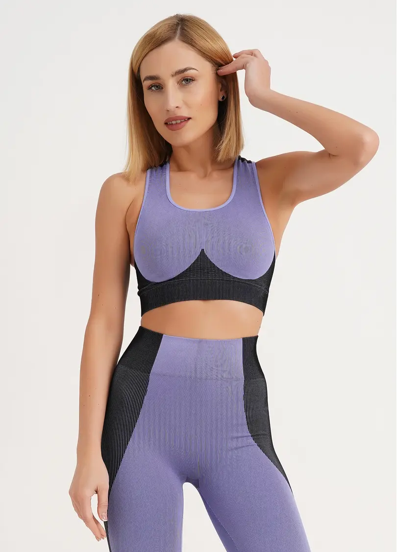 Спортивний топ TOP COLOR BLOCK very peri (фіолетовий)