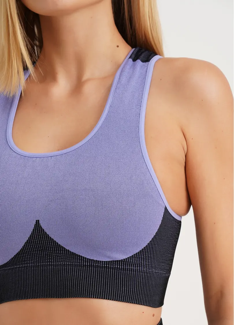 Спортивний топ TOP COLOR BLOCK very peri (фіолетовий)