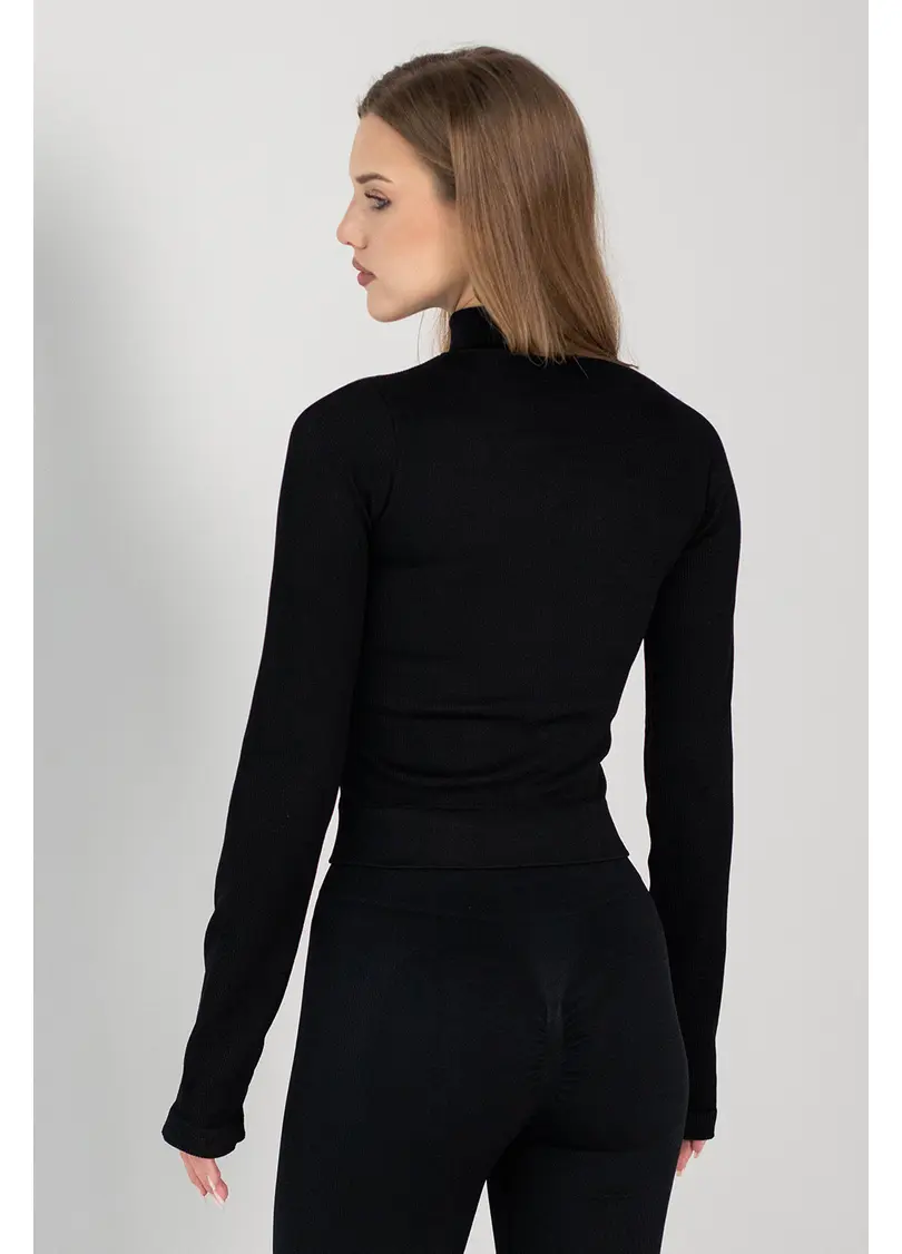 Лонгслів на блискавці FLEX LONGSLEEVE Bare (чорний)