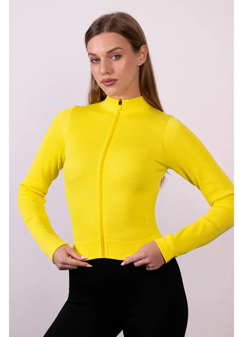 Лонгслів на блискавці FLEX LONGSLEEVE Bare (жовтий)