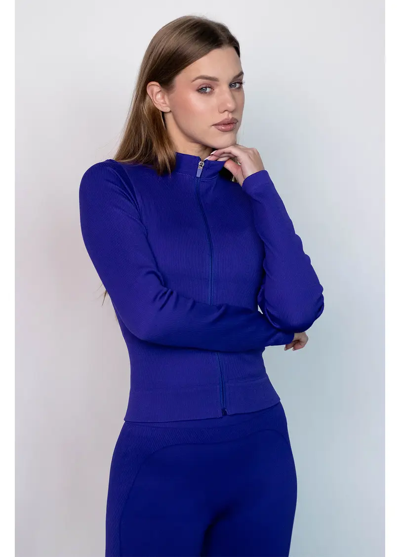 Лонгслив на молнии FLEX LONGSLEEVE Bare (синий)