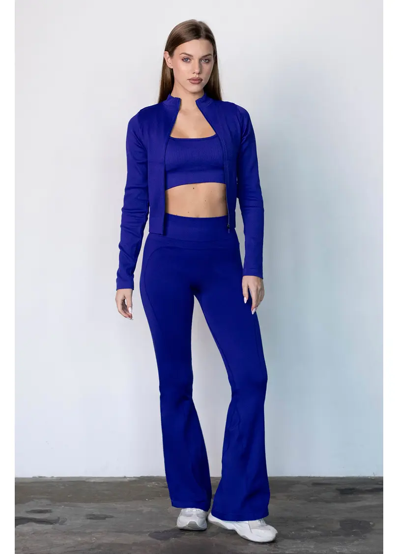 Лонгслив на молнии FLEX LONGSLEEVE Bare (синий)