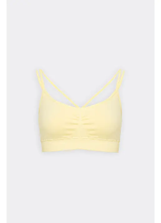 Топ с перекрестными бретелями FLEX TOP ACTIVE (желтый)