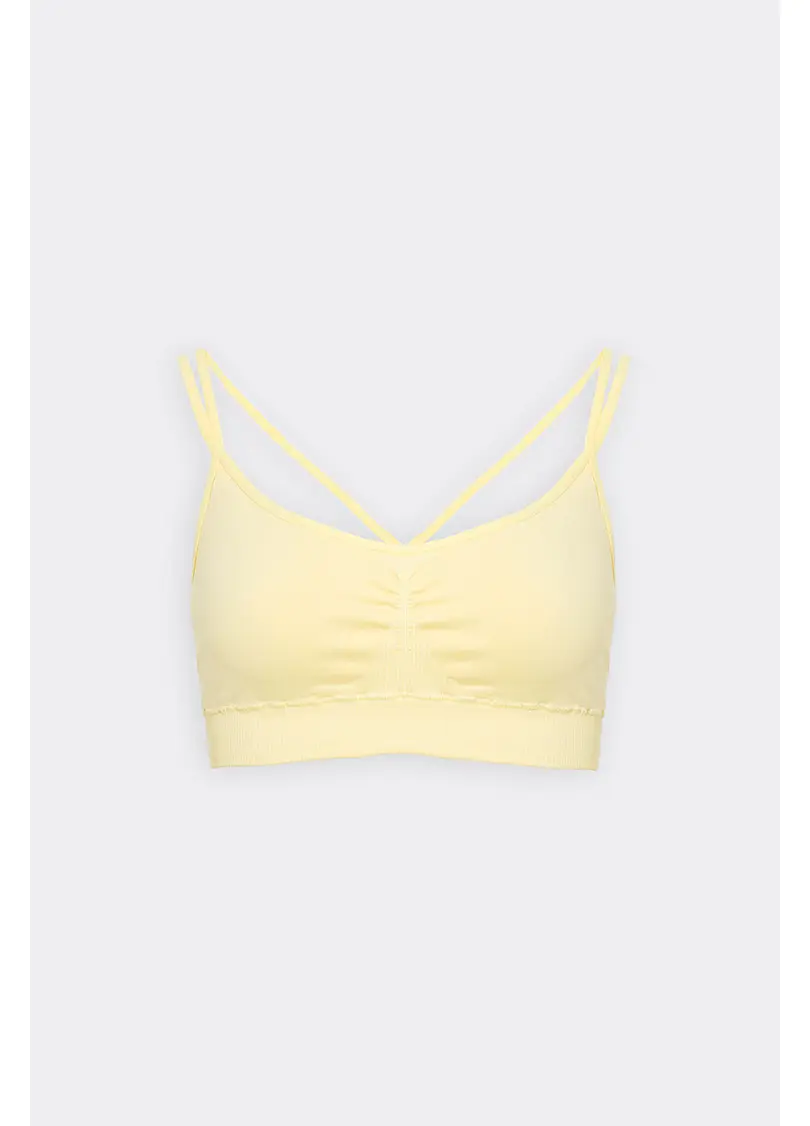 Топ з перехресними бретелями FLEX TOP ACTIVE (жовтий)