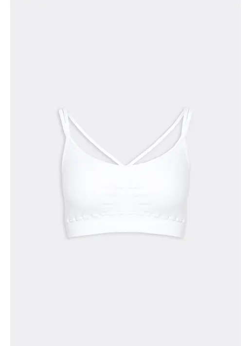 Топ с перекрестными бретелями FLEX TOP ACTIVE (белый)