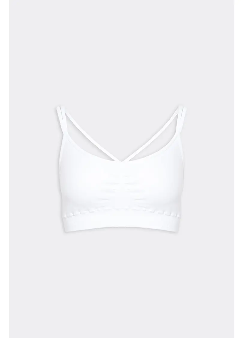 Топ з перехресними бретелями FLEX TOP ACTIVE (білий)