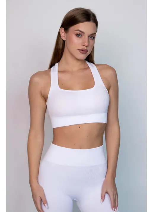 Топ в рубчик FLEX TOP Cut-Out Fit (білий)