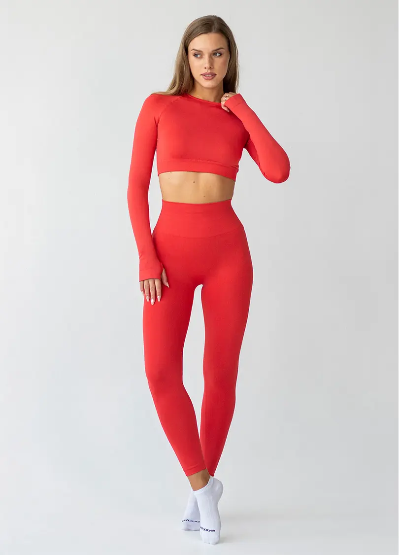 Легінси з широким поясом FLEXING LEGGINGS ACTIVE (червоний)