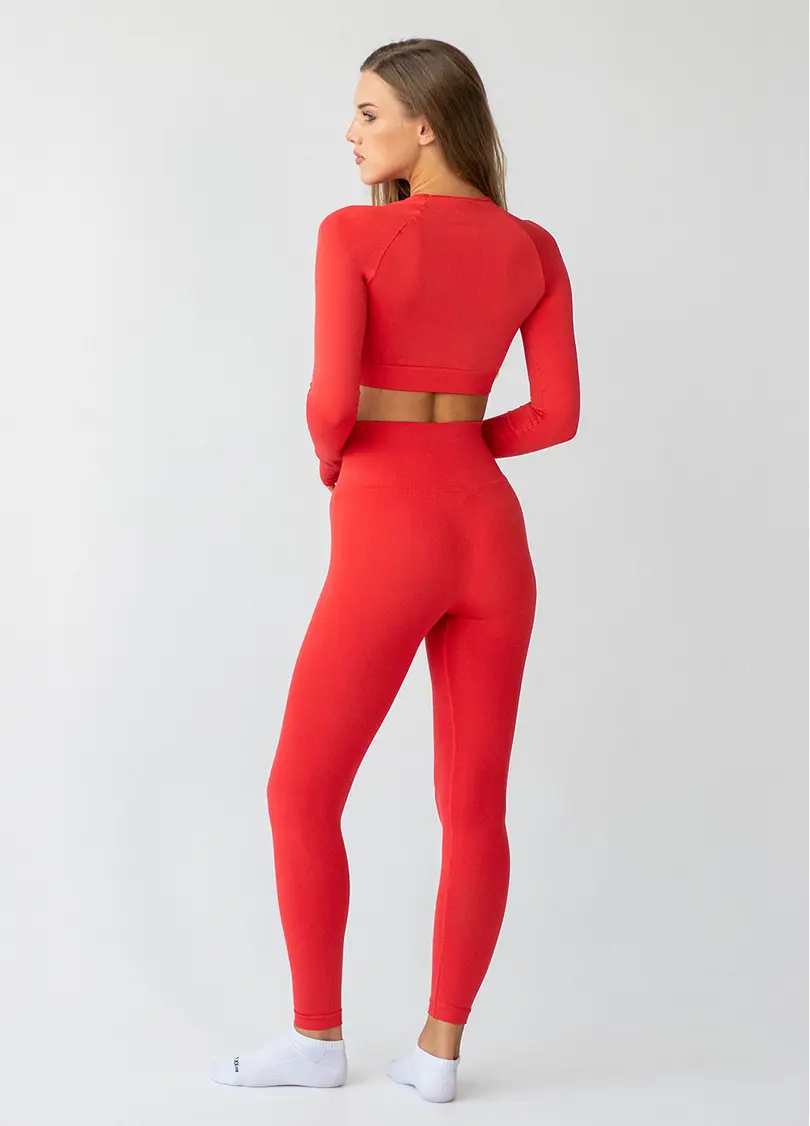 Легінси з широким поясом FLEXING LEGGINGS ACTIVE (червоний)