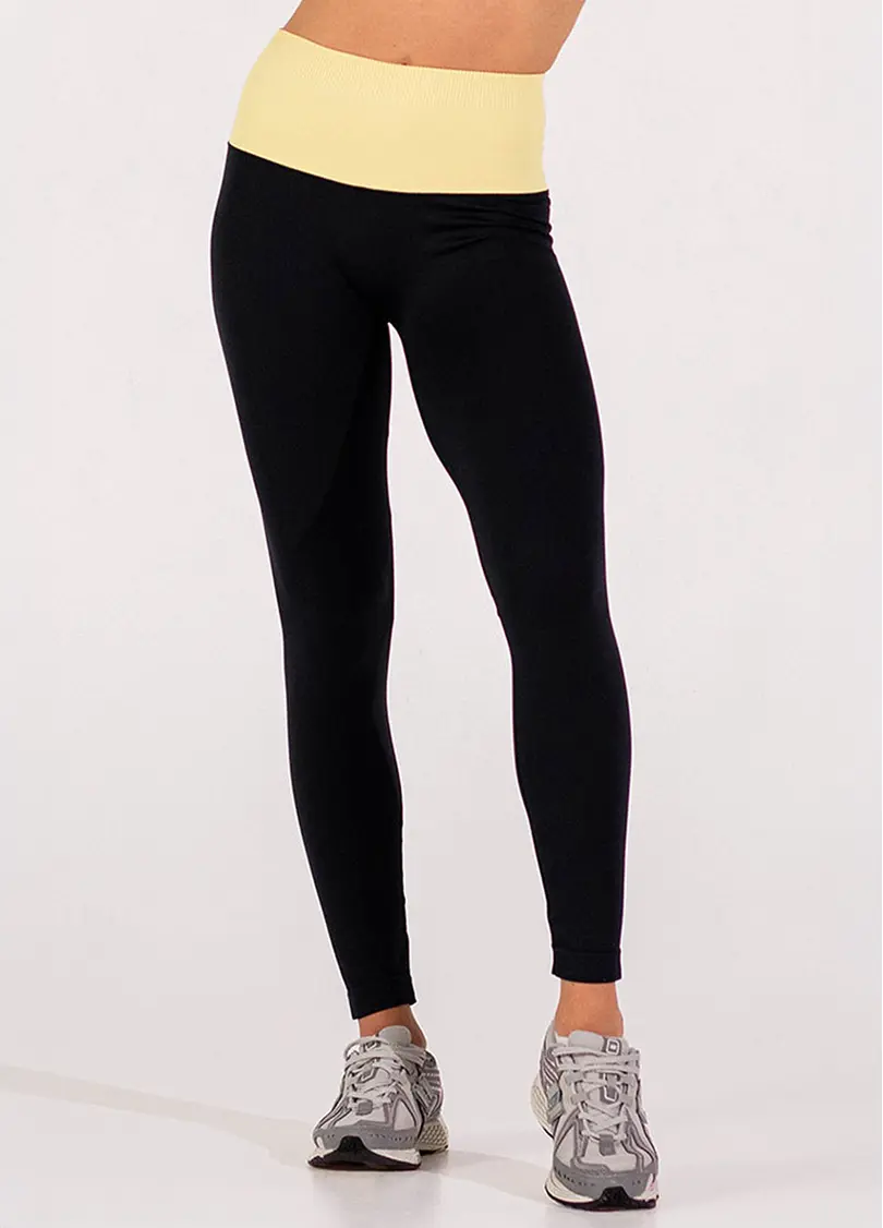 Легінси з пуш-ап FLEXING LEGGINGS GLAM (чорний/жовтий)