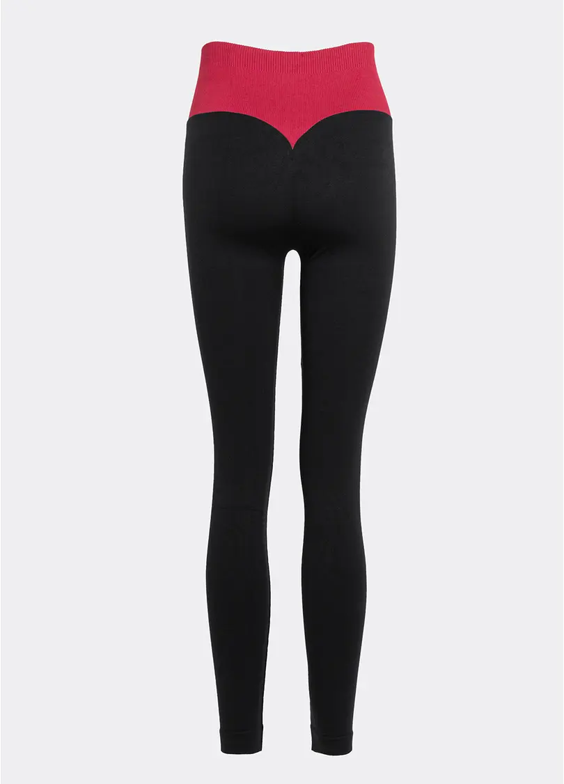 Легінси з пуш-ап FLEXING LEGGINGS GLAM (чорний/червоний)