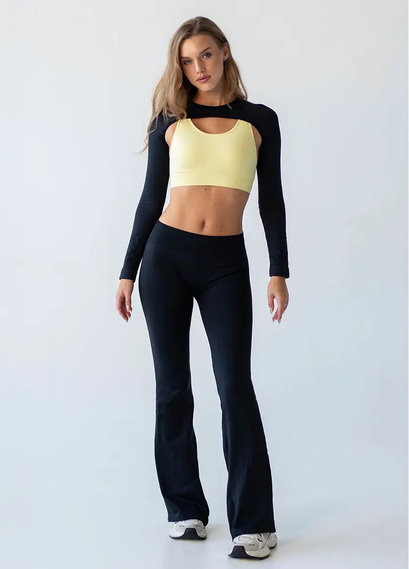 Легінси-кльош з низькою посадкою FLEXING LEGGINGS JIVE (чорний)