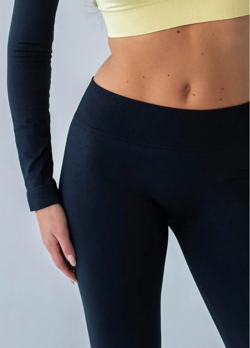 Легінси-кльош з низькою посадкою FLEXING LEGGINGS JIVE (чорний)