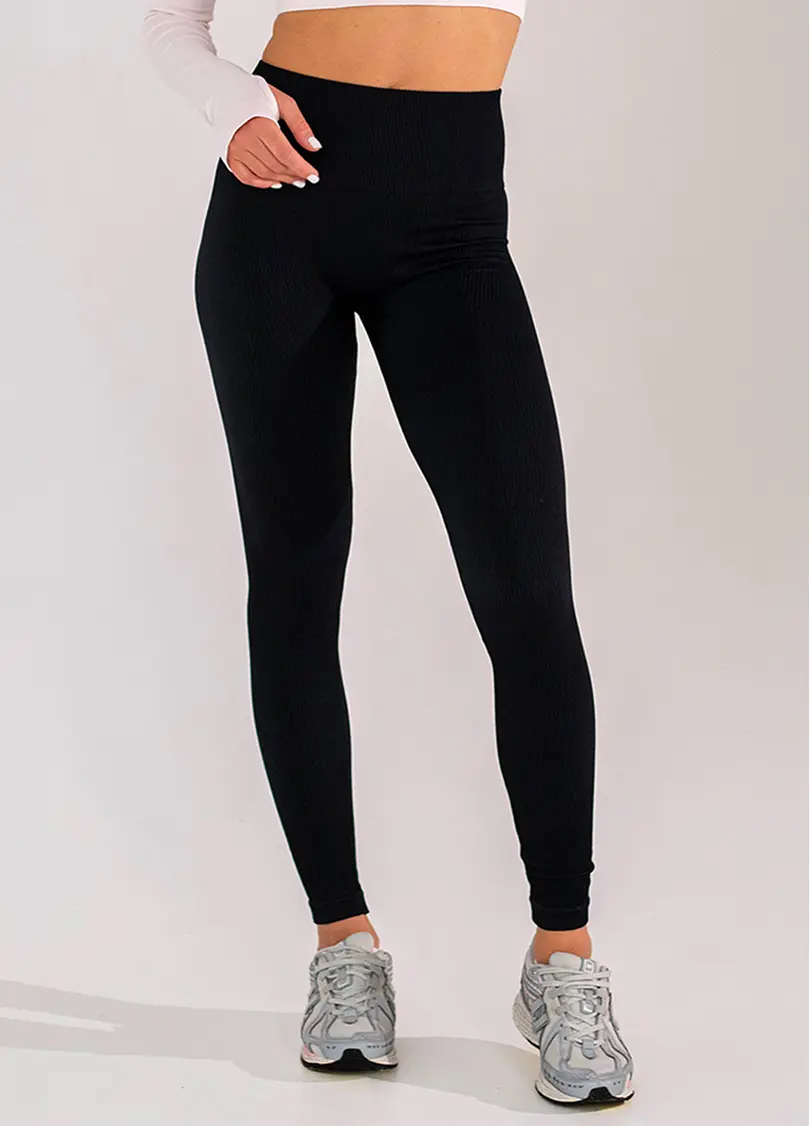 Легінси в рубчик FLEXING LEGGINGS POWER (чорний)