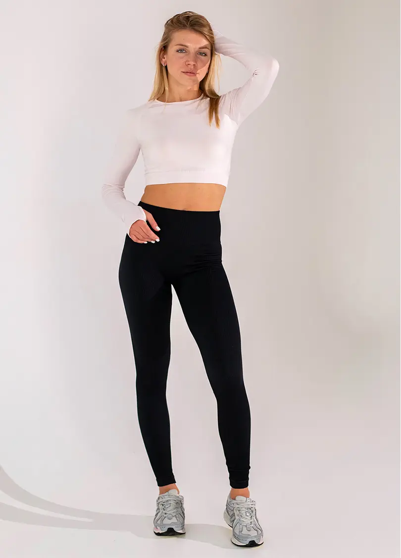 Легінси в рубчик FLEXING LEGGINGS POWER (чорний)