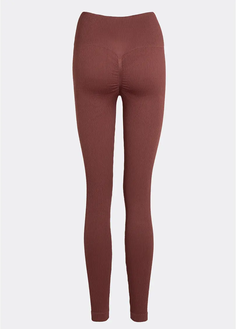 Легінси в рубчик FLEXING LEGGINGS POWER (коричневий)