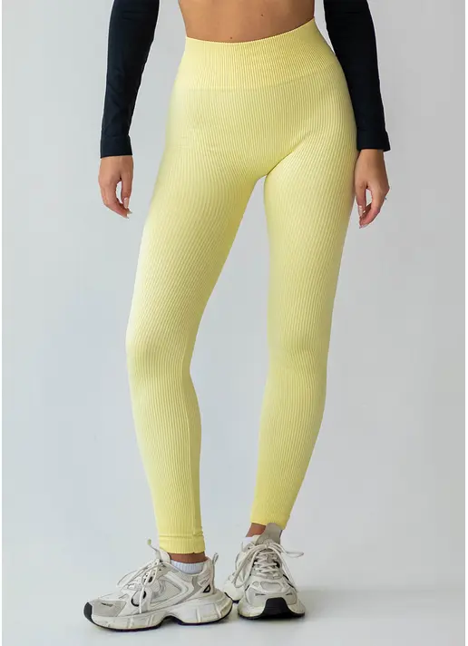 Легінси в рубчик FLEXING LEGGINGS POWER (жовтий)