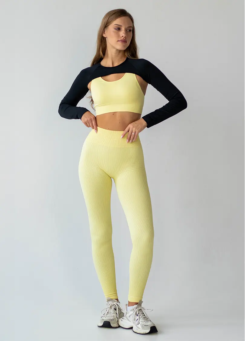 Легінси в рубчик FLEXING LEGGINGS POWER (жовтий)