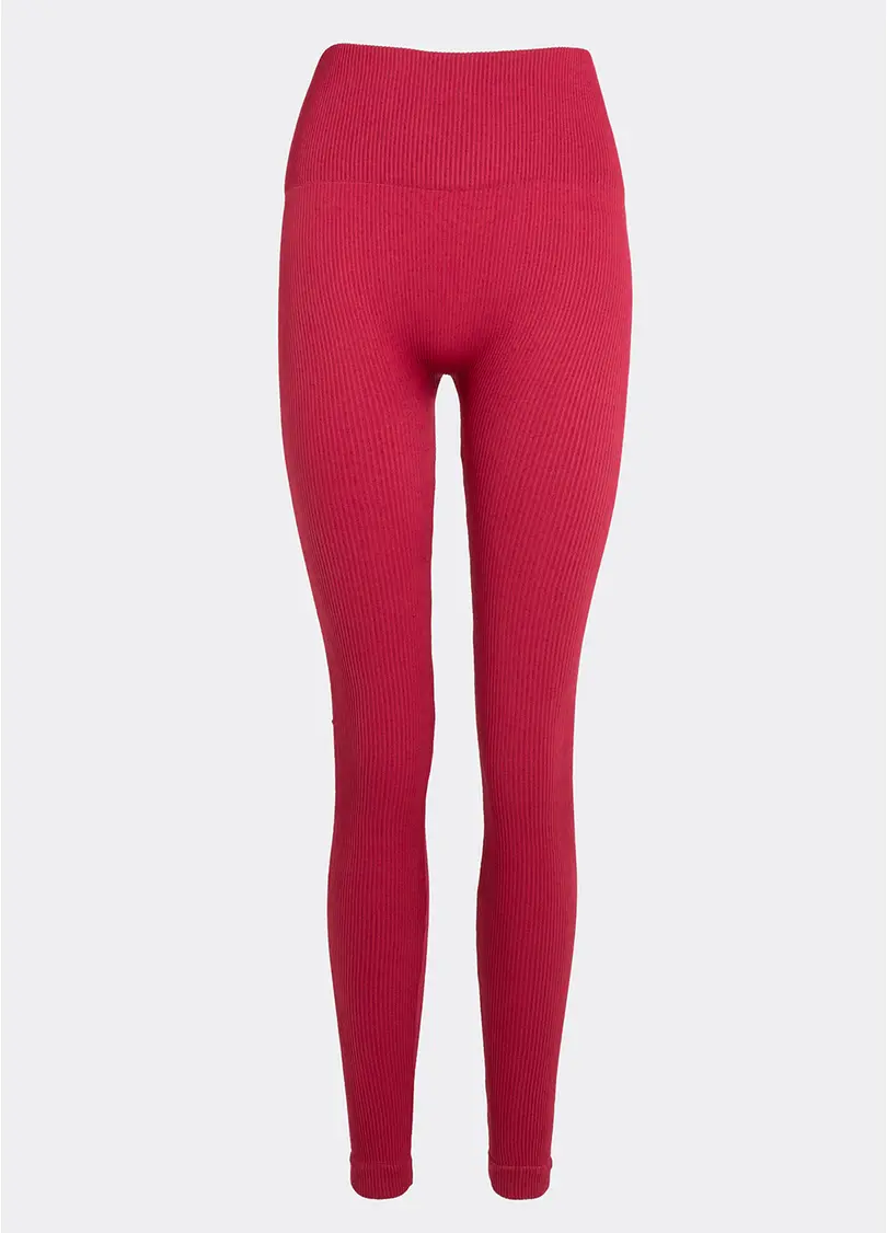 Легінси в рубчик FLEXING LEGGINGS POWER (червоний)