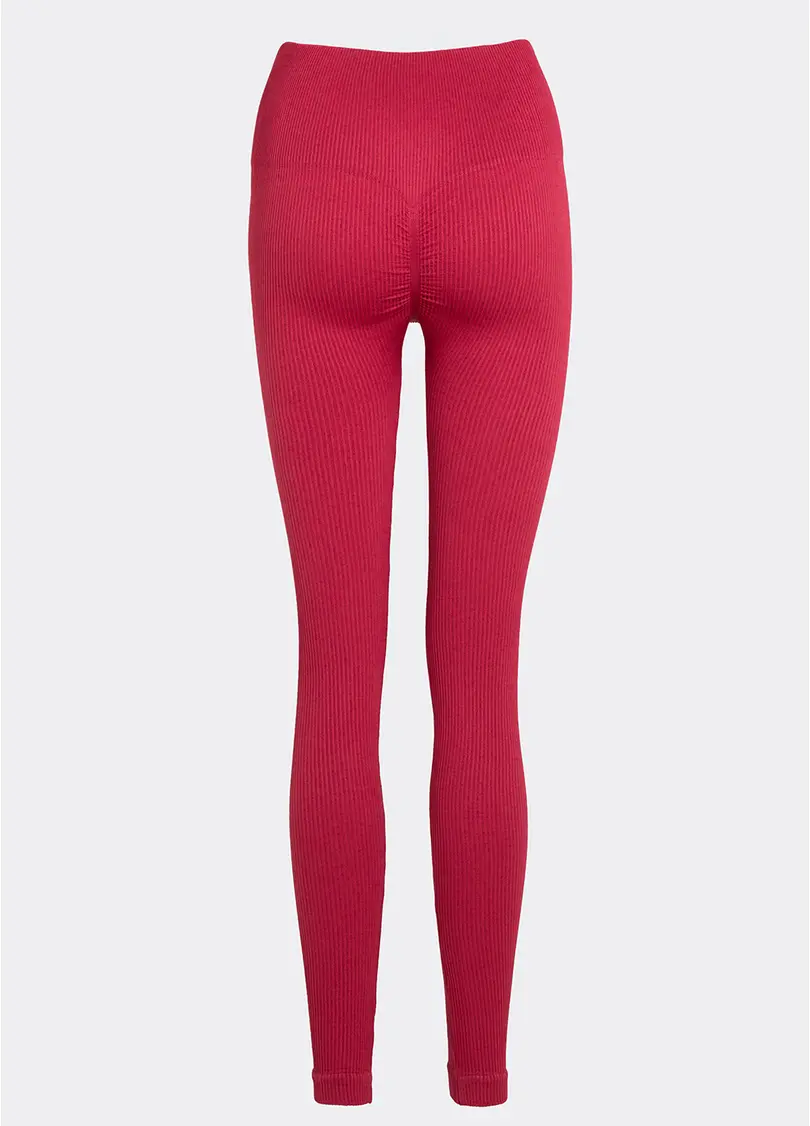 Легінси в рубчик FLEXING LEGGINGS POWER (червоний)
