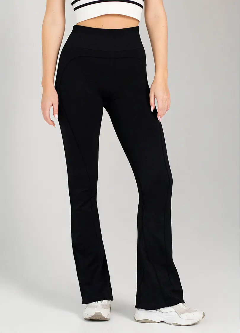 Легінси кльош з пуш-ап FLEXING LEGGINS Sculpt Flare (чорний)