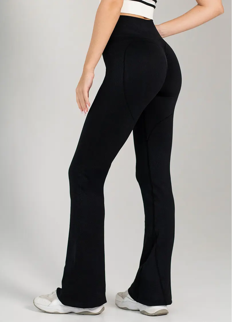 Легінси кльош з пуш-ап FLEXING LEGGINS Sculpt Flare (чорний)