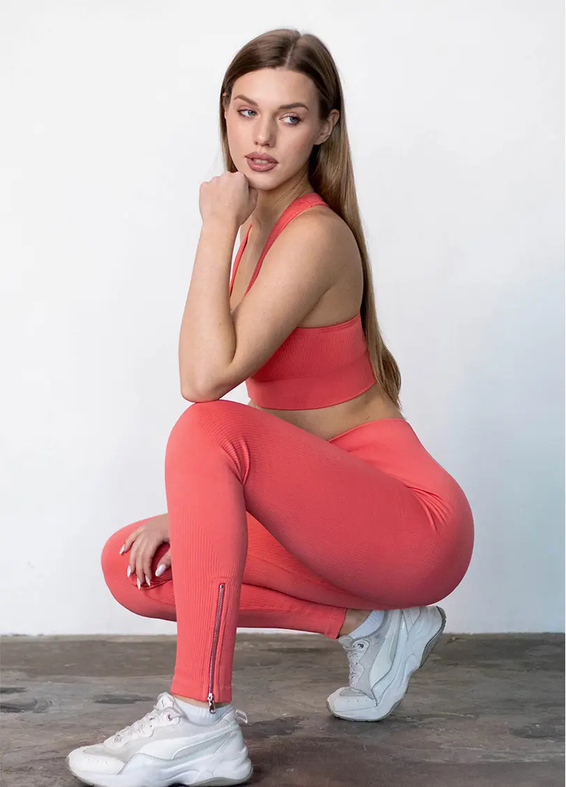 Легінси з блискавкою FLEXING LEGGINS Urban Chic (помаранчевий)