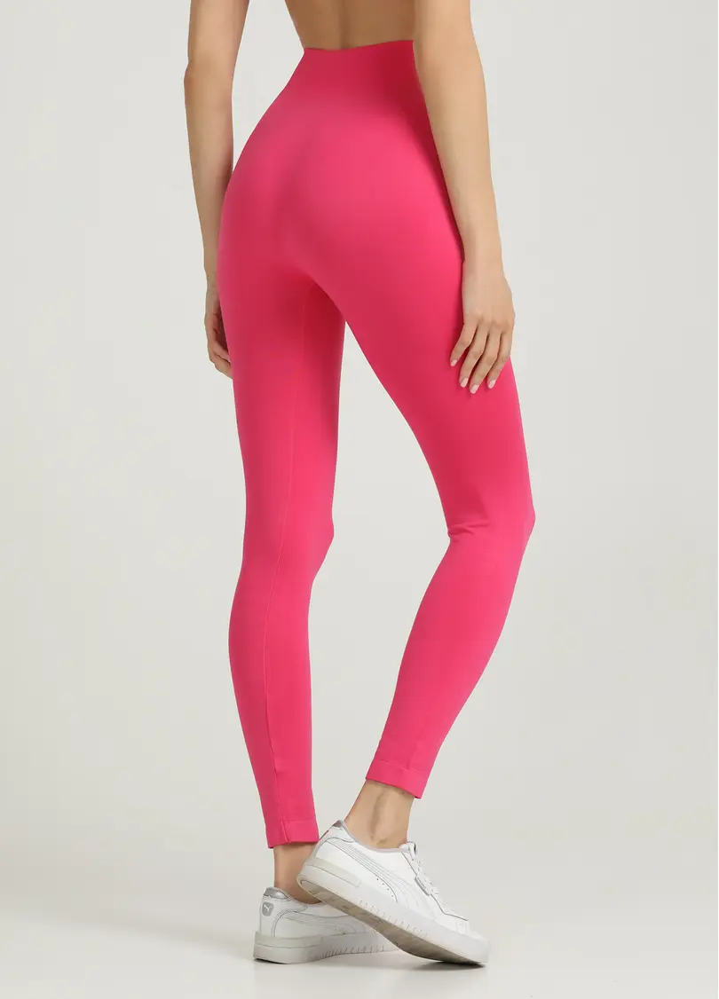 Безшовні легінси з мікрофібри LEGGINGS 02 bright pink (рожевий)