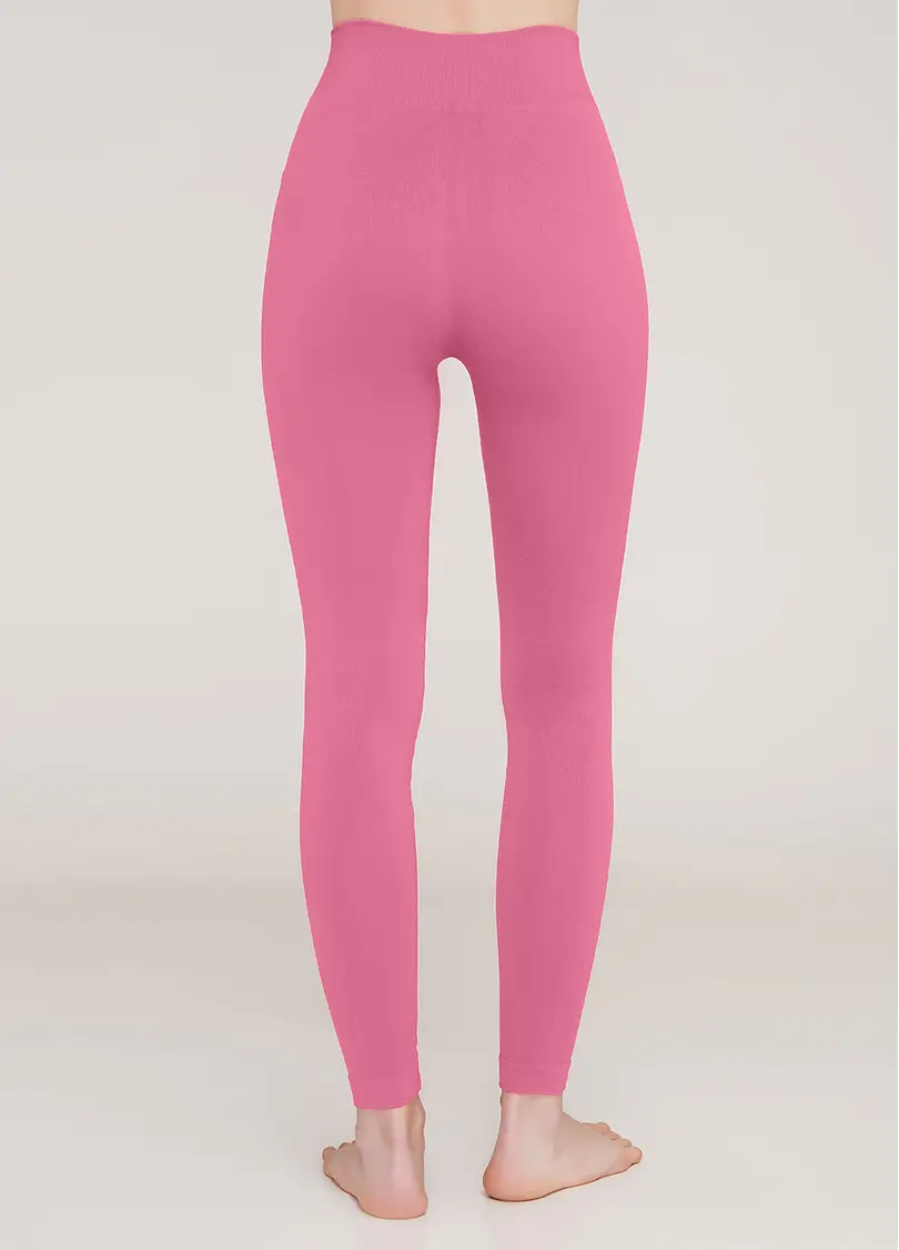 Безшовні легінси з мікрофібри LEGGINGS 02 bubblegum (рожевий)