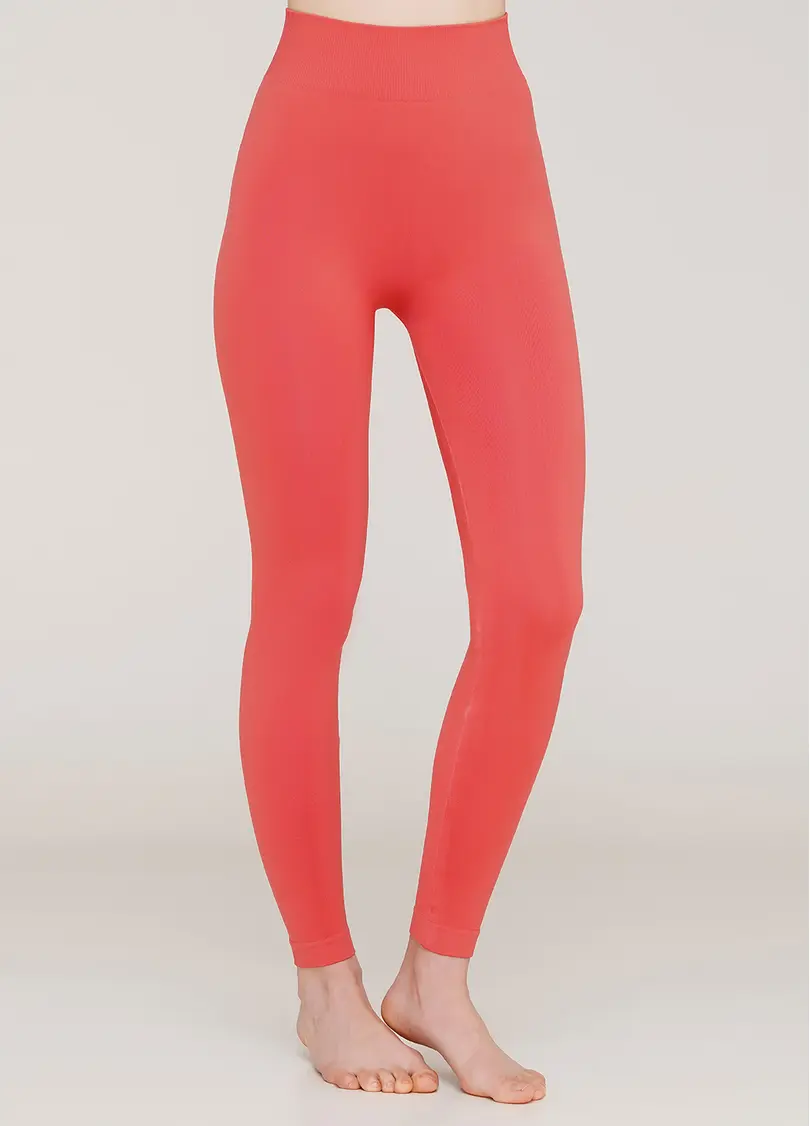 Безшовні легінси з мікрофібри LEGGINGS 02 (кораловий)