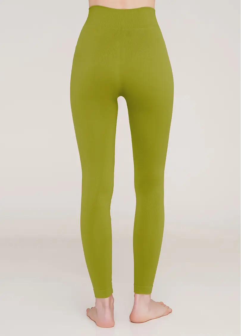 Безшовні легінси з мікрофібри LEGGINGS 02 fragile sprout (зелений)