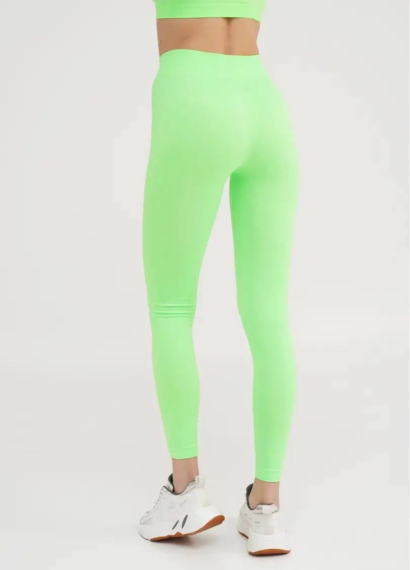 Безшовні легінси з мікрофібри LEGGINGS 02 green neon (неоновий зелений)