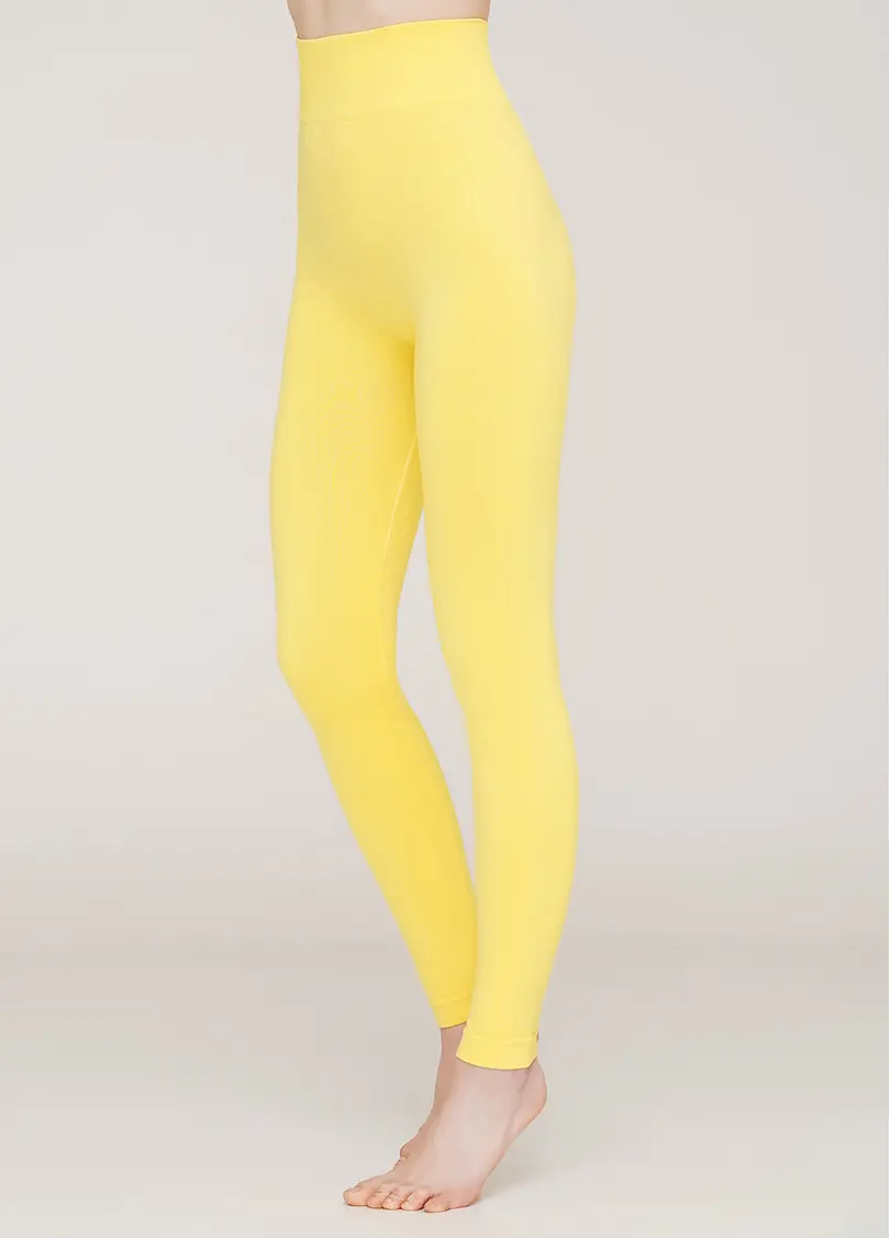 Безшовні легінси з мікрофібри LEGGINGS 02 (жовтий)