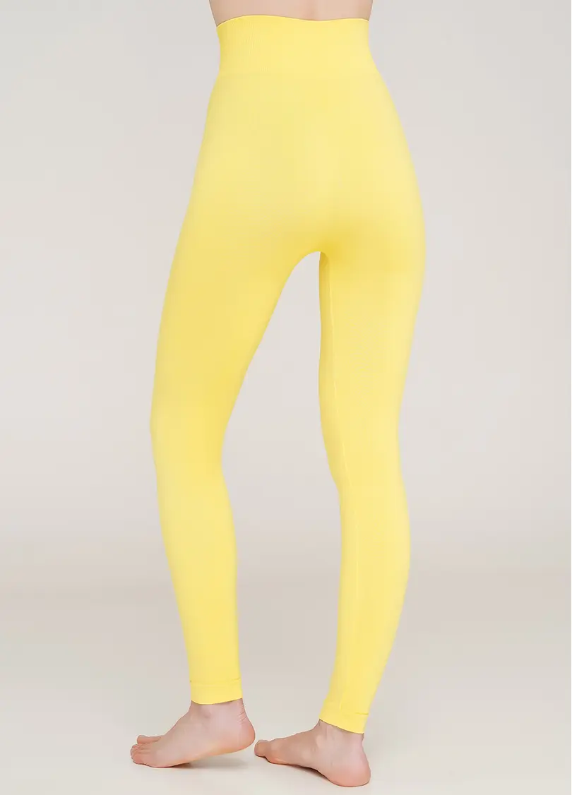 Безшовні легінси з мікрофібри LEGGINGS 02 (жовтий)
