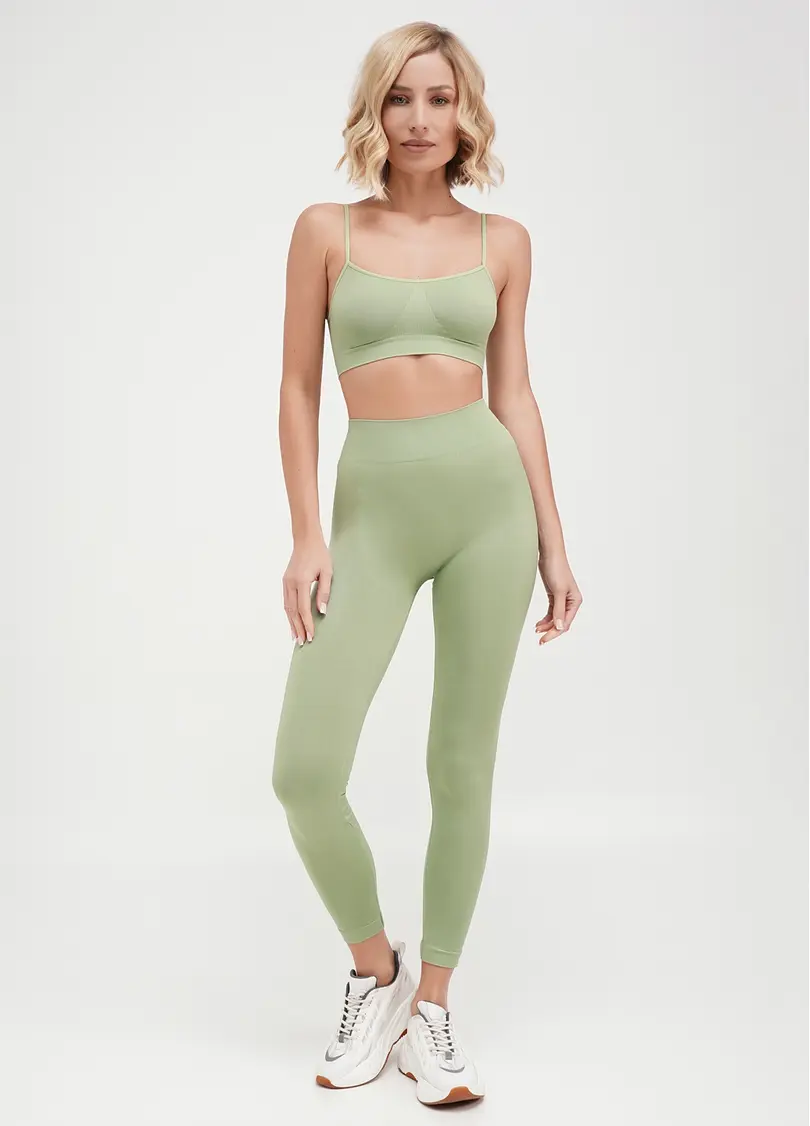 Безшовні легінси з мікрофібри LEGGINGS 02 kohlrabi (зелений)