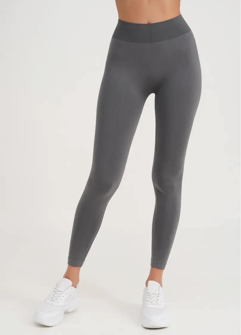 Безшовні легінси з мікрофібри LEGGINGS 02 poppy seed (сірий)