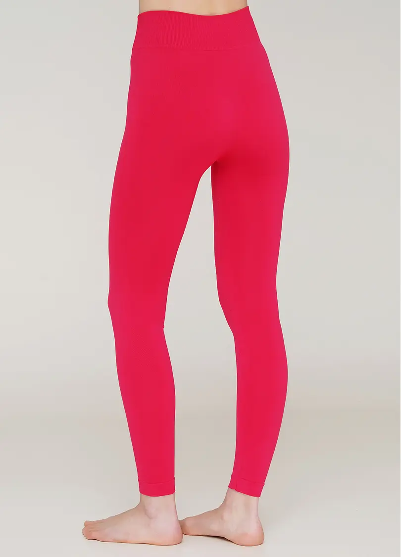 Безшовні легінси з мікрофібри LEGGINGS 02 (яскраво-рожевий)